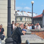Wzgórze Zamkowe w Bielsku-Białej - uczestnicy spaceru rewitalizacyjnego