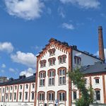 J. Sokołowska-Kowalczyk Spacer rewitalizacyjny po Bielsku-Białej. Widok na Manufakturę Grossa.